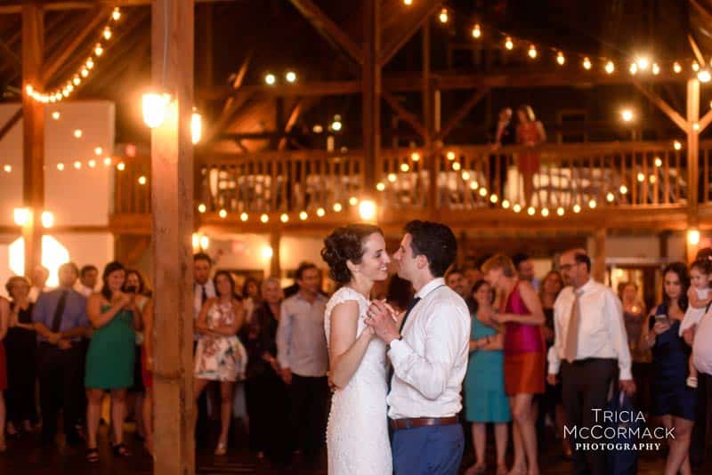 Bride and Groom slow dancing at a wedding